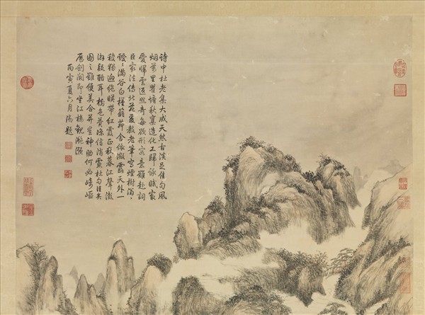 清董邦達畫杜甫詩意　軸