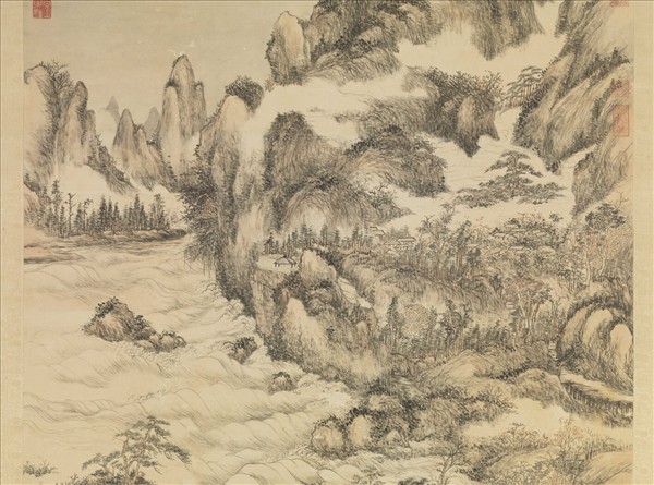 清董邦達畫杜甫詩意　軸