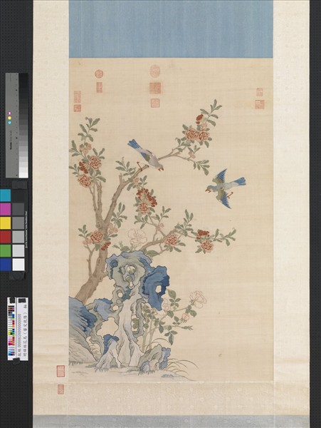 明緙絲花鳥　軸