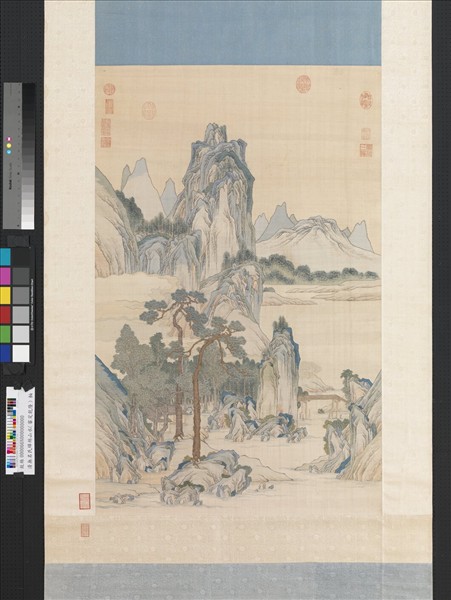 清無名氏緙絲山水（審定乾隆）