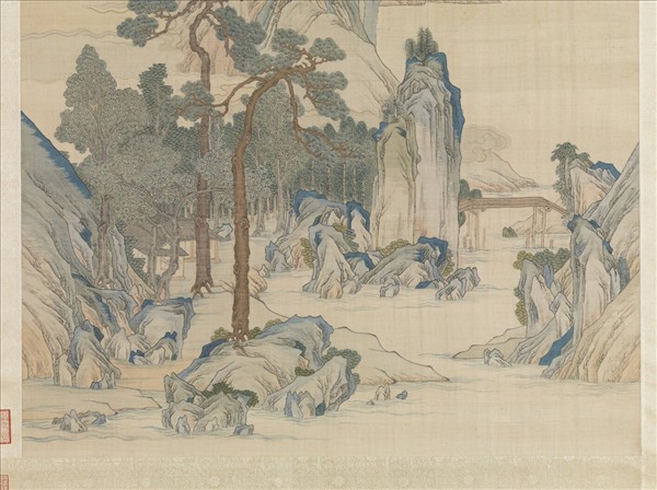 清無名氏緙絲山水（審定乾隆）