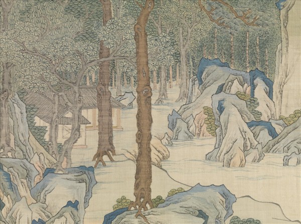 清無名氏緙絲山水（審定乾隆）