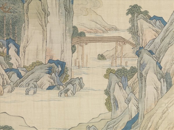 清無名氏緙絲山水（審定乾隆）
