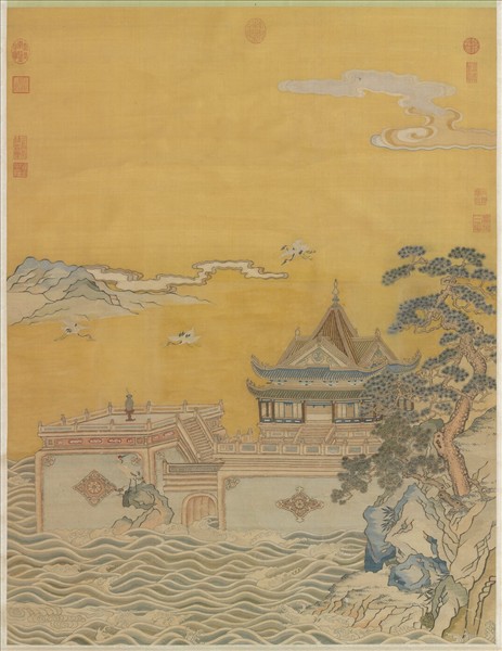 明緙絲海屋添籌　軸