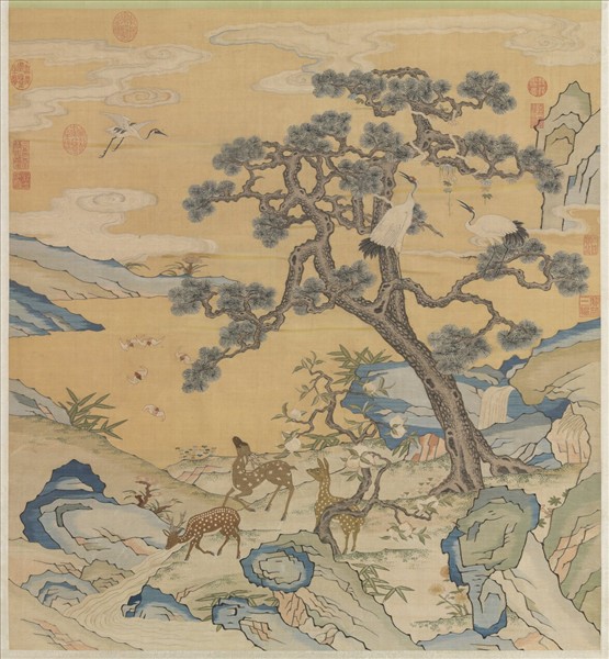 無名氏緙絲仙壺集慶　軸