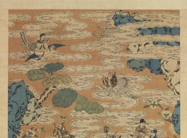 緙絲祝壽圖　軸