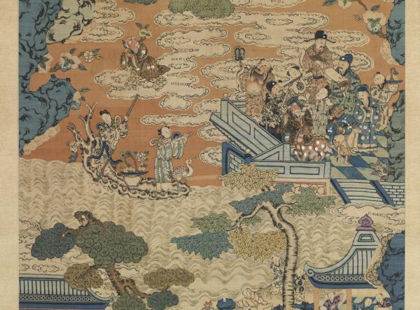 緙絲祝壽圖　軸