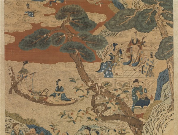 緙絲祝壽圖　軸