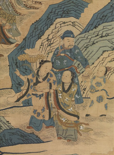 緙絲祝壽圖　軸