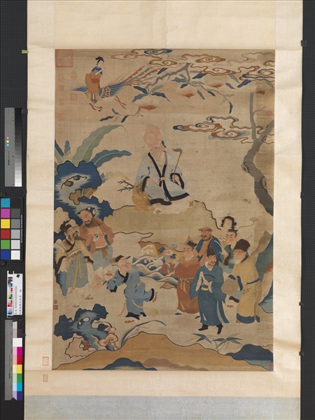 宋緙絲群仙祝壽　軸