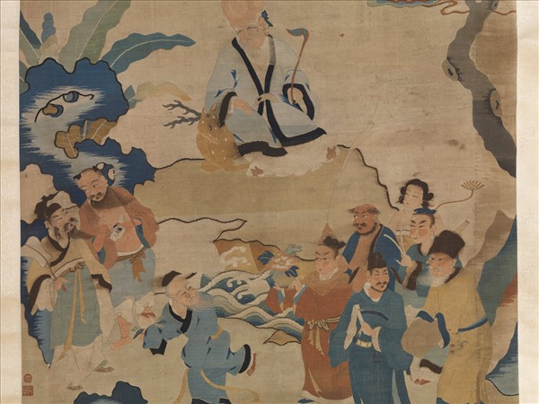 宋緙絲群仙祝壽　軸