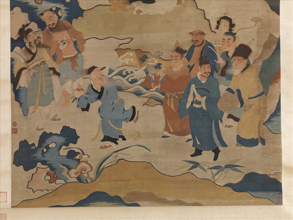 宋緙絲群仙祝壽　軸