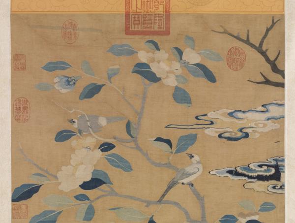 宋緙絲花卉翎毛　軸