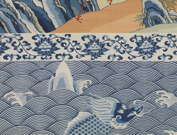 清緙絲仙姝獻瑞圖　軸