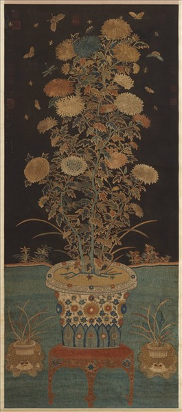 宋繡菊花廉（一）　軸