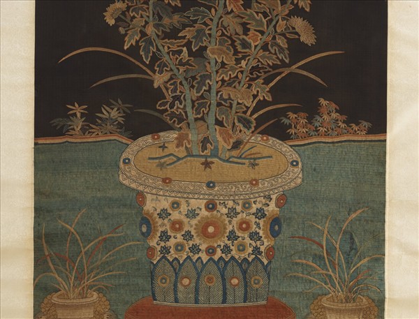 宋繡菊花廉（一）　軸