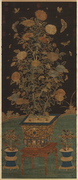 宋繡菊花廉（二）　軸