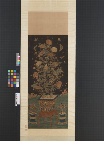 宋繡菊花廉（二）　軸