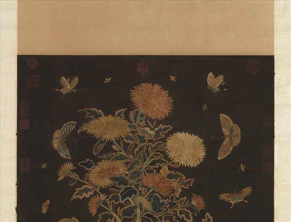 宋繡菊花廉（二）　軸