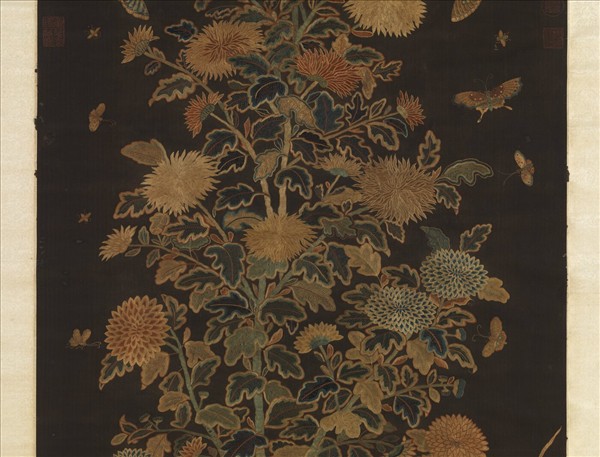 宋繡菊花廉（二）　軸