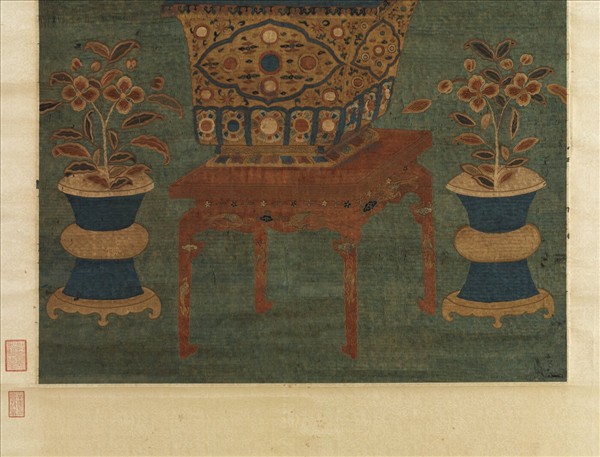 宋繡菊花廉（二）　軸