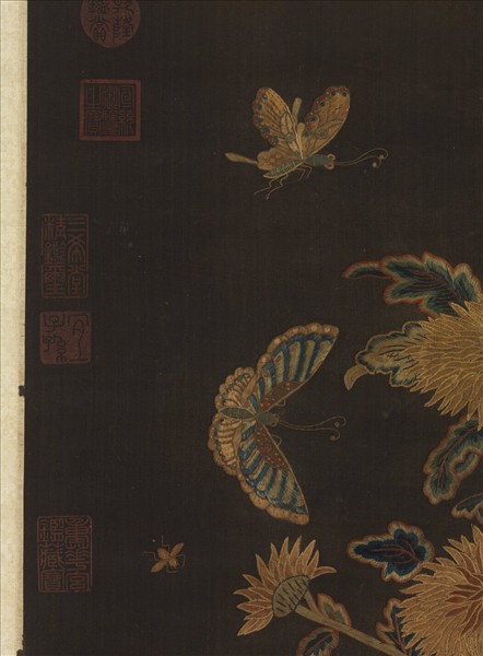 宋繡菊花廉（二）　軸