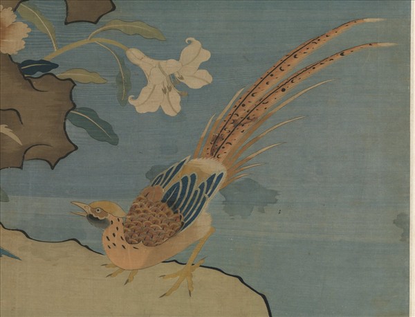 宋緙絲文石錦雞　軸