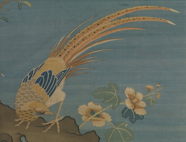 宋緙絲文石錦雞　軸