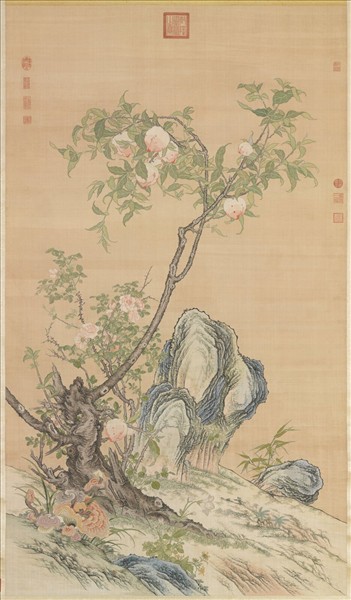 清緙絲群芳祝壽　軸