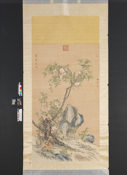 清緙絲群芳祝壽　軸