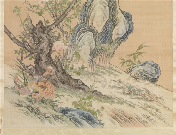 清緙絲群芳祝壽　軸