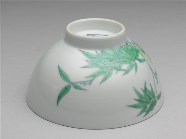 鬥彩綠竹圖茶鍾