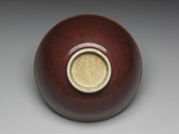 寶石紅釉碗