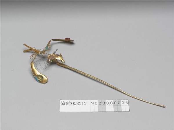點翠嵌珠寶蝴蝶簪