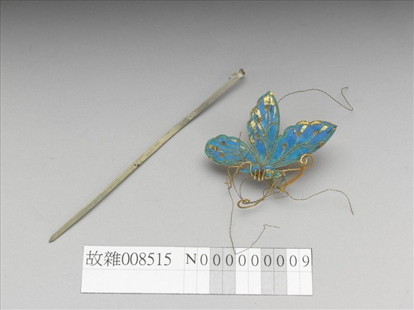 鍍金點翠蝴蝶簪