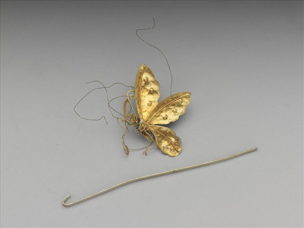 鍍金點翠蝴蝶簪