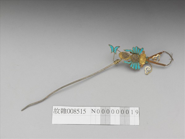 鍍金點翠蝴蝶簪