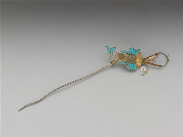 鍍金點翠蝴蝶簪
