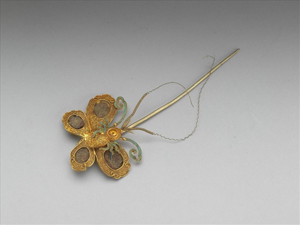 鍍金纍絲蝴蝶簪