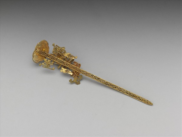 鍍金纍絲壽字簪