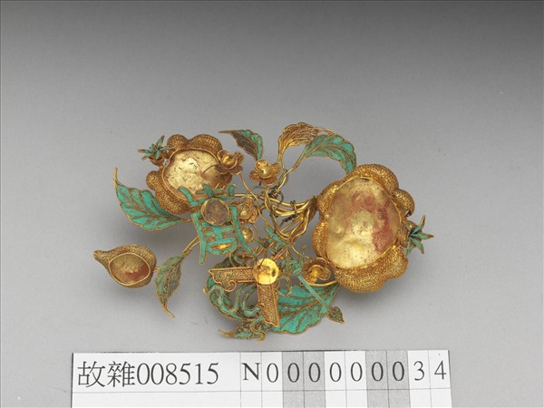 點翠福壽吉慶簪