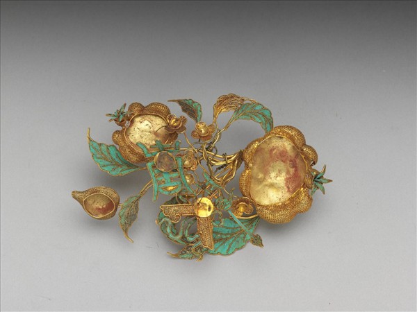 點翠福壽吉慶簪