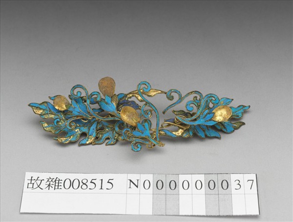 鍍金點翠花卉鈿花