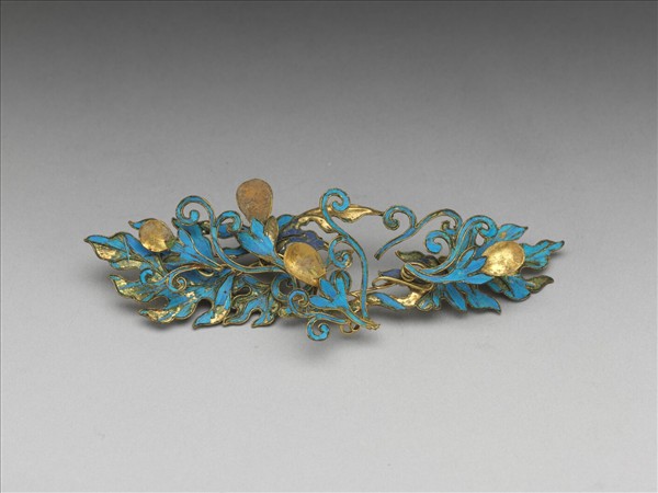 鍍金點翠花卉鈿花