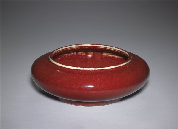 寶石紅釉圓洗