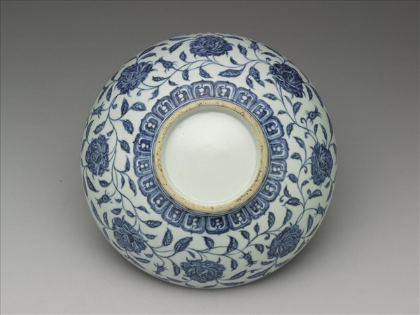 青花牡丹紋圓洗