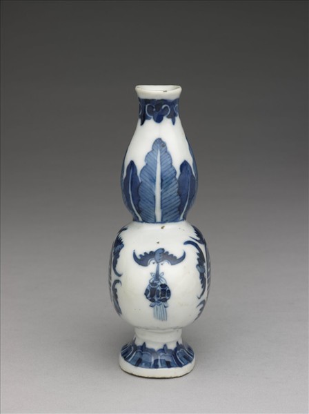 青花福壽紋葫蘆瓶