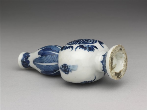 青花福壽紋葫蘆瓶