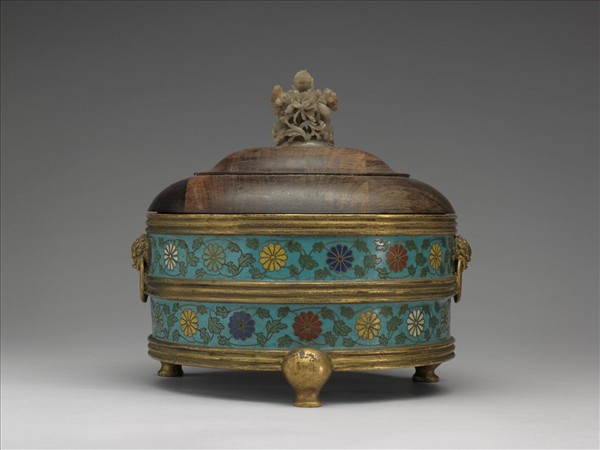 掐絲琺瑯花卉紋三足爐