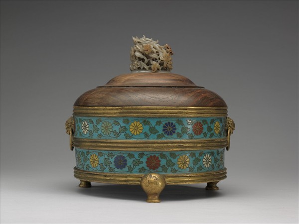 掐絲琺瑯花卉紋三足爐